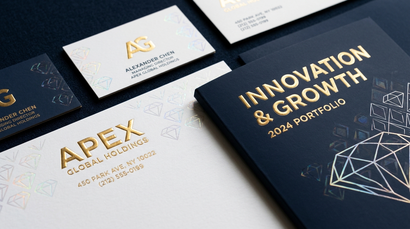Prestige corporate stationery and executive marketing collateral